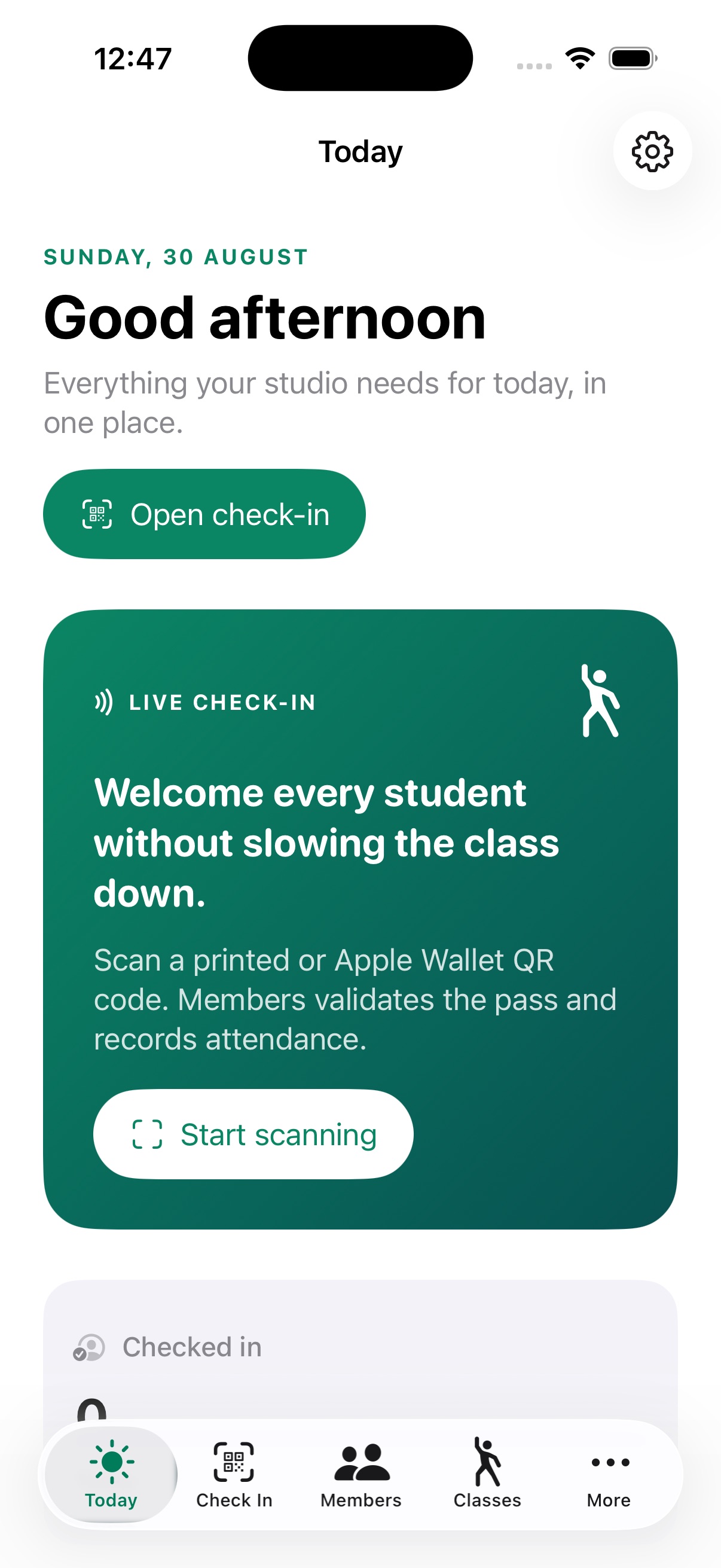 Members! Today dashboard on iPhone